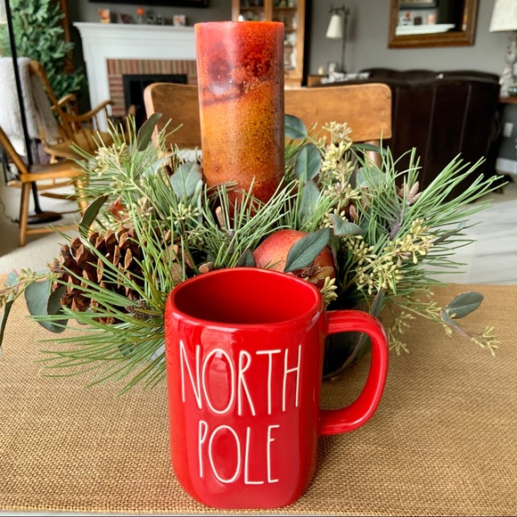 Rae Dunn•NWOT•“North Pole” Mug•Satin Red Mug with Rae’s White Tall Letters🎅🏼 - Picture 3 of 8